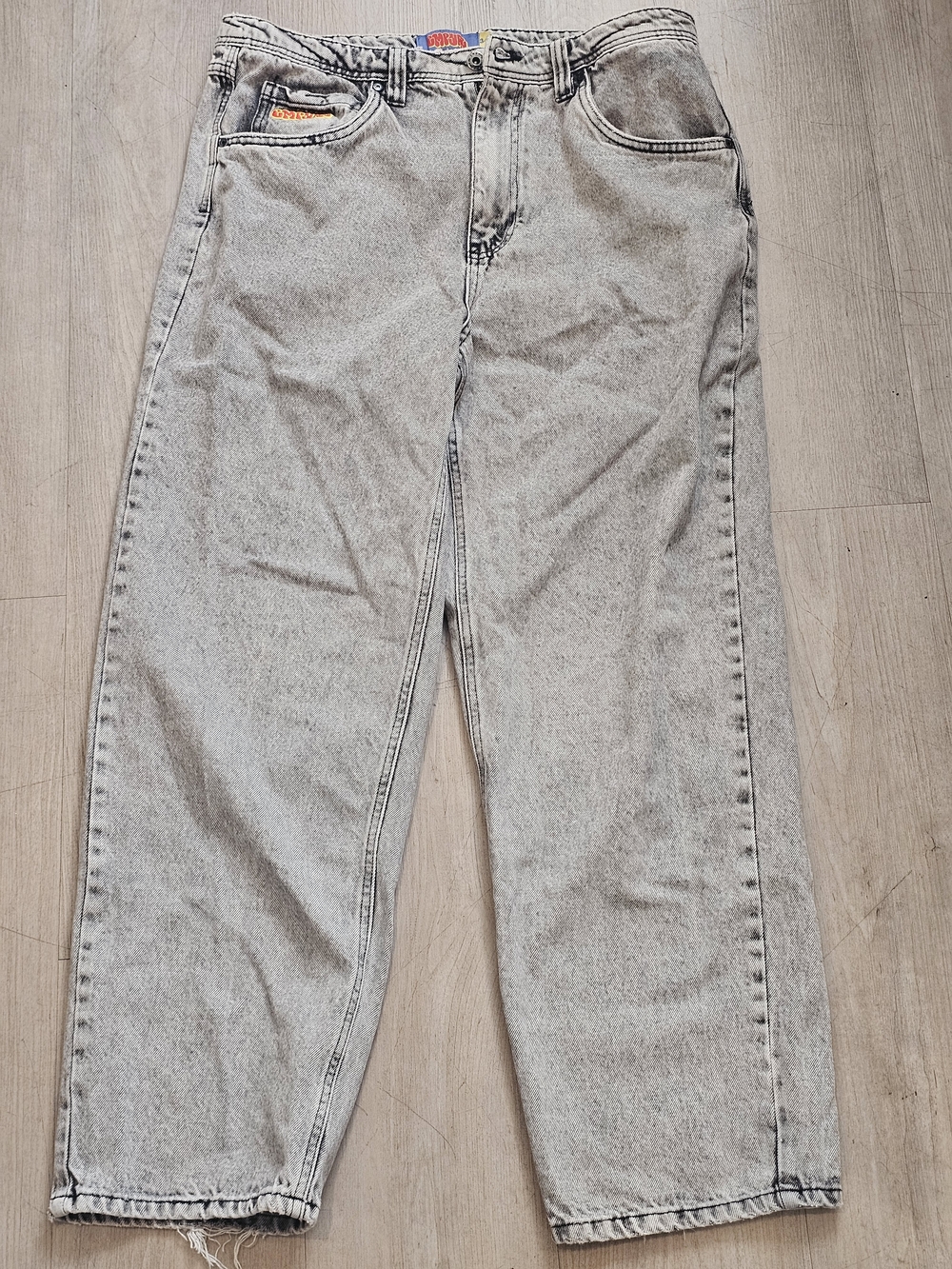 Empyre Light Gray High-Waist Straight Leg Jeans